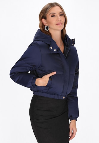 Geacă de iarnă de la faina pe albastru: față