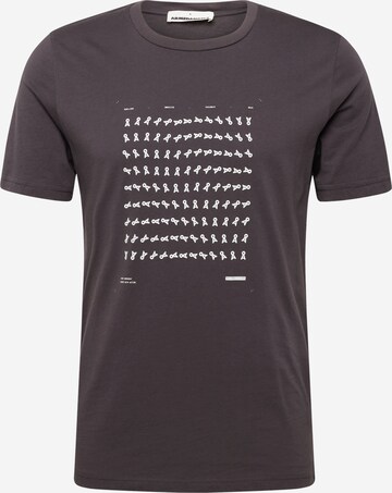 ARMEDANGELS T-shirt 'JAAMES MOVEMENT' i grå: framsida