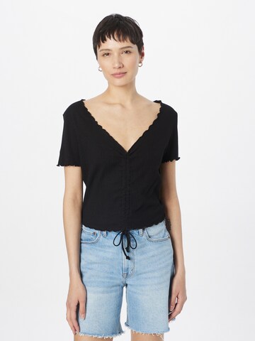 ABOUT YOU Shirt 'Nuria' in Zwart: voorkant