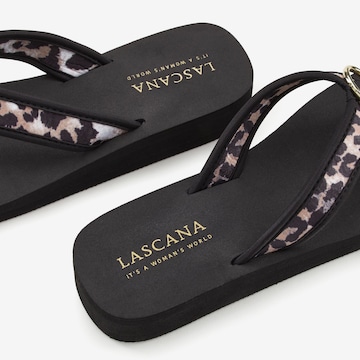 LASCANA T-Bar Sandals in Black