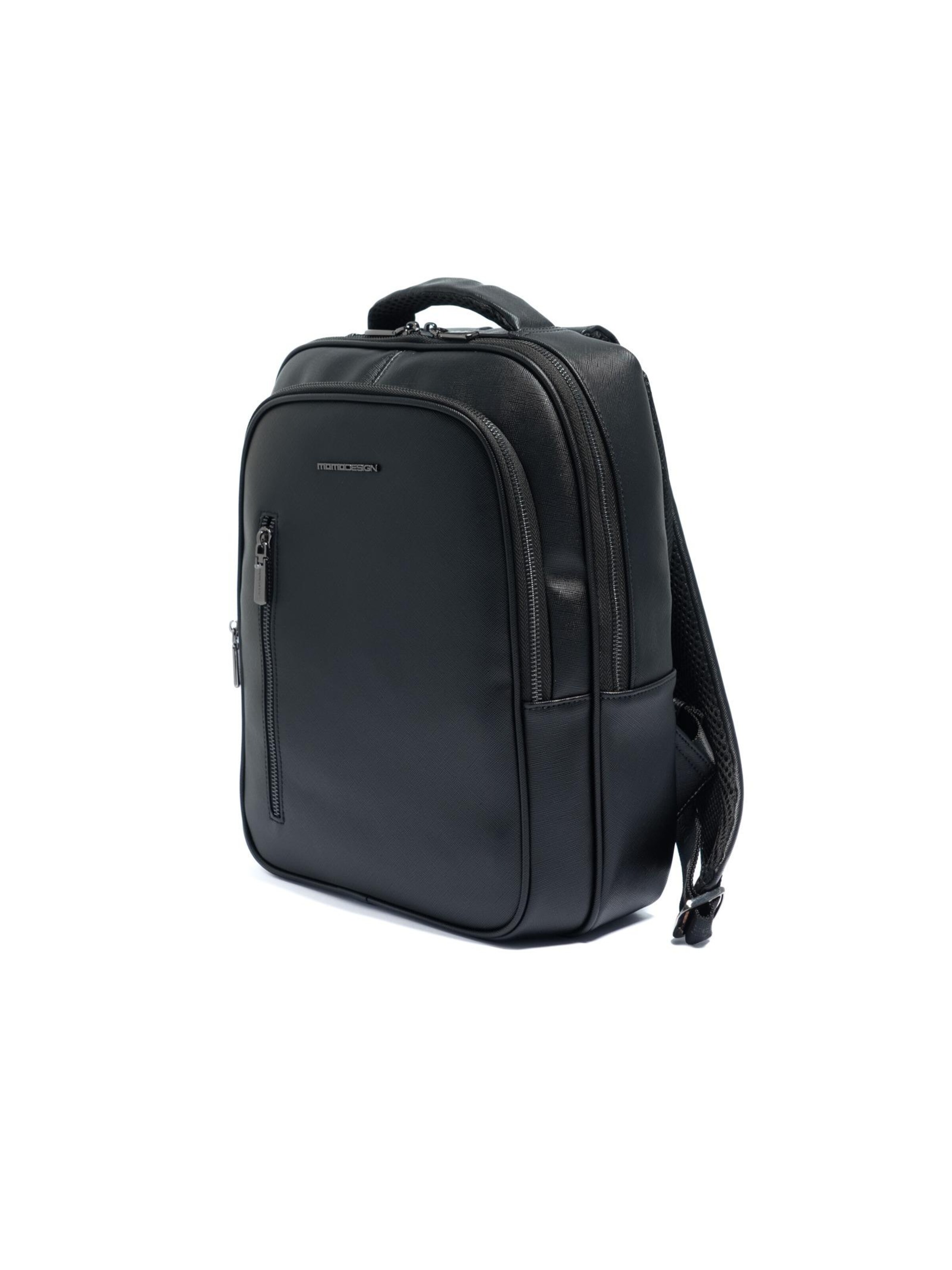 Zaino 'Zaino Momo Design Poliuretano - Backpack Uomo Elegante con Zip' di Momo Design in nero