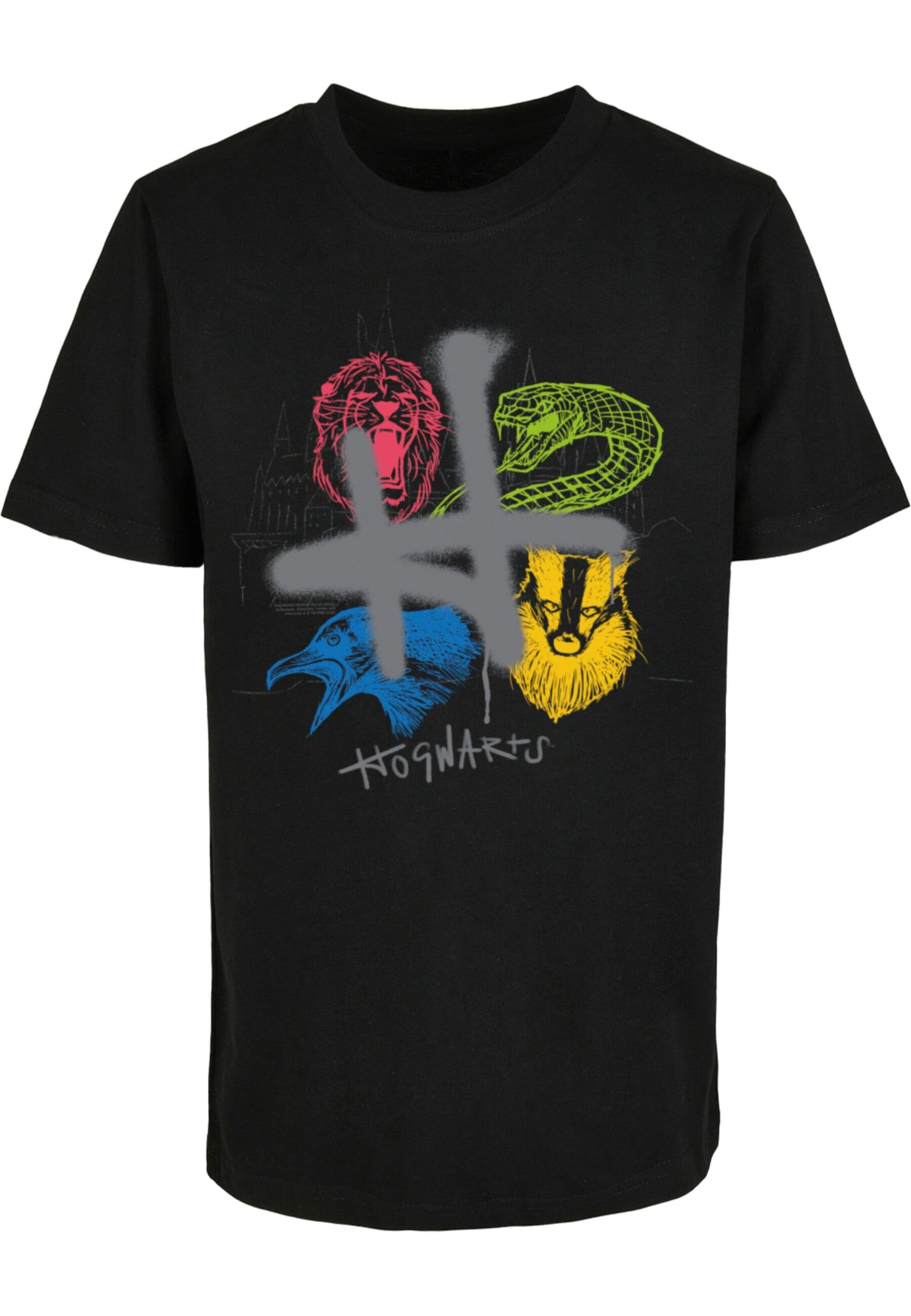 T-Shirt 'Harry Potter - Emblems H' ABSOLUTE CULT en noir : devant