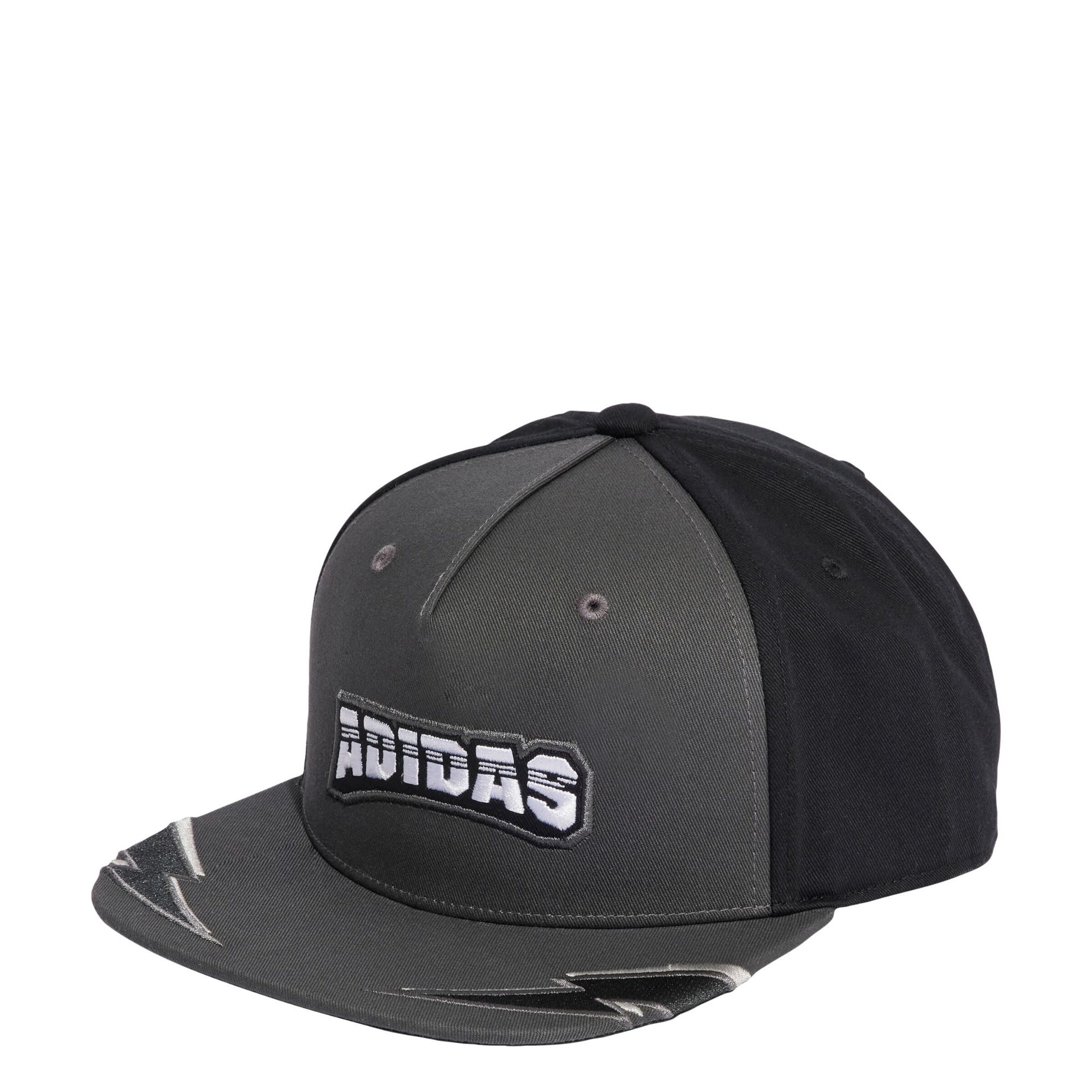 ADIDAS ORIGINALS Pet 'Adilenium Flat Brim Graphic' in Zwart: voorkant