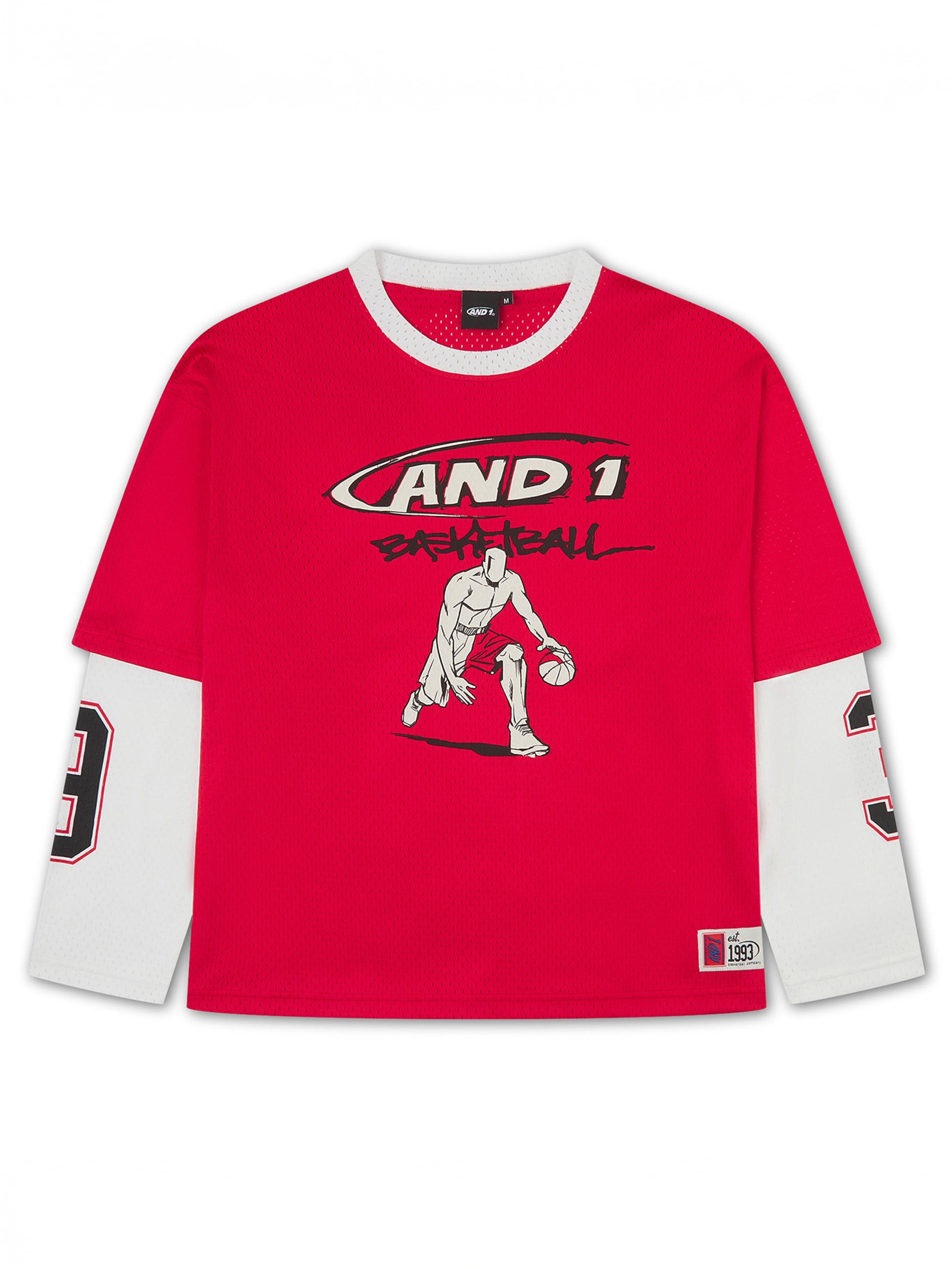 AND1 Tričko - Červená: predná strana
