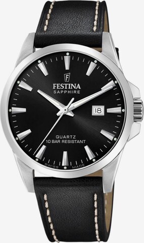 Montre à affichage analogique FESTINA en noir : devant