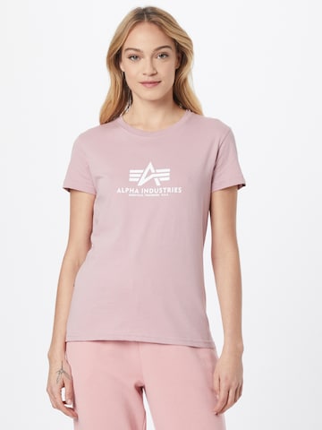 T-shirt ALPHA INDUSTRIES en rose : devant