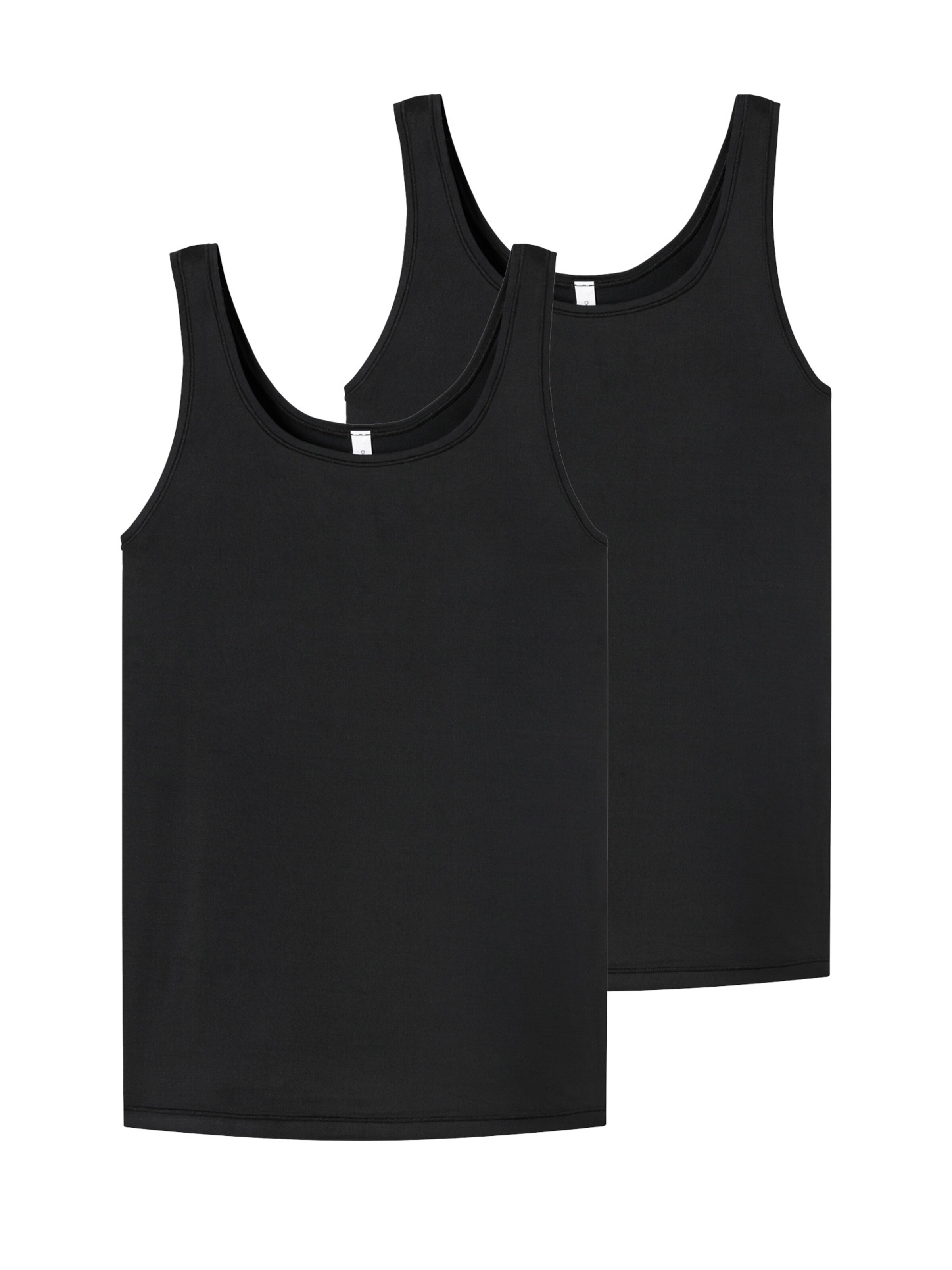 SCHIESSER Onderhemd ' Trägertop - Unique Micro ' in Zwart: voorkant