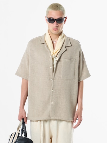 Camicia di VAMOS CLO in beige: frontale