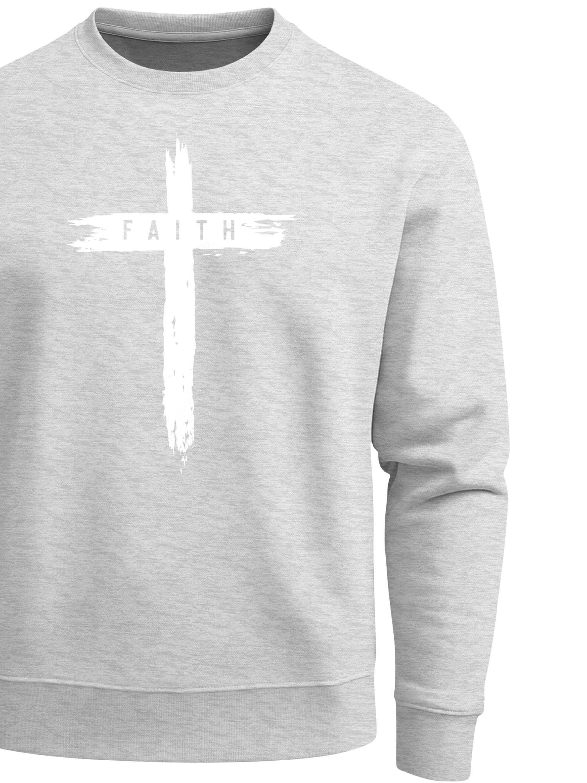 Neverless Sweatshirt 'Faith' in Grey