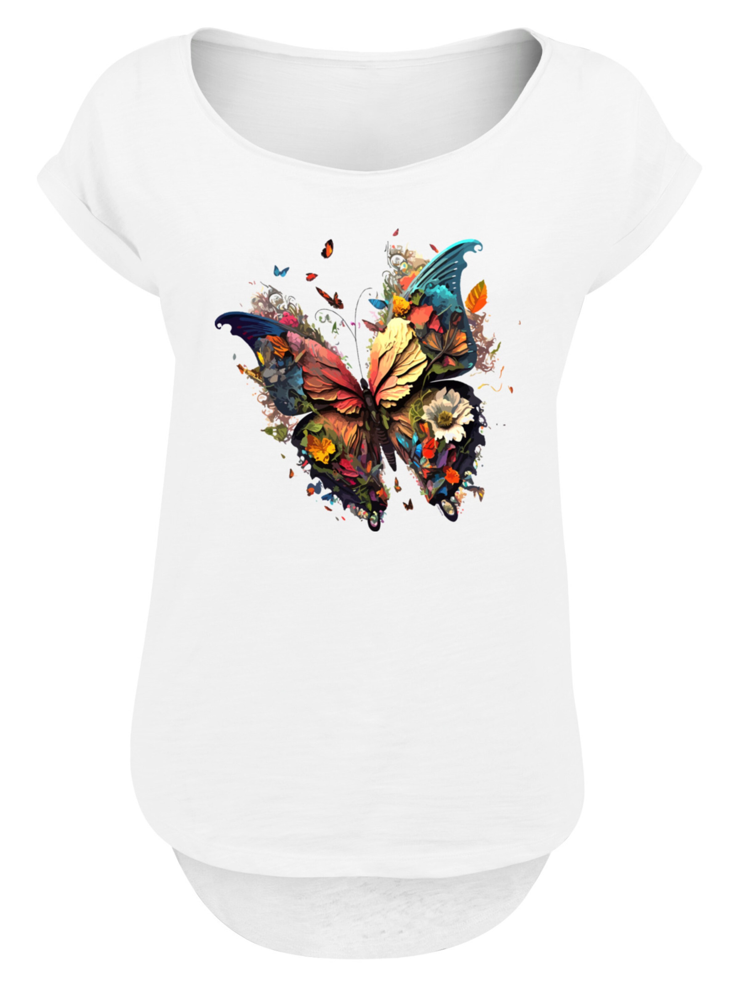 T-shirt 'Schmetterling' F4NT4STIC en blanc : devant