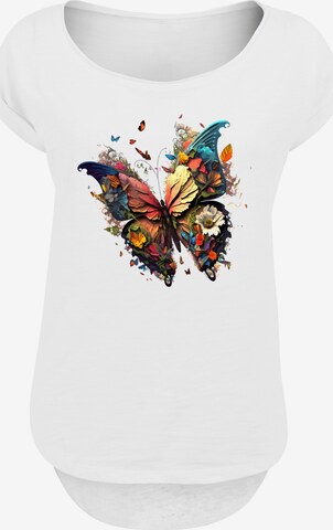 F4NT4STIC Shirt 'Schmetterling' in White: front