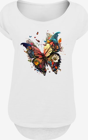 T-shirt 'Schmetterling' F4NT4STIC en blanc : devant