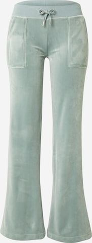 évasé Pantalon 'LAYLA' Juicy Couture en vert : devant