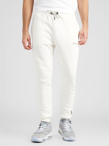 Carlo Colucci Tapered Pants 'De Salvo' in White: front