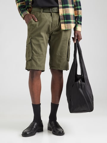 INDICODE tavaline Klapptaskutega püksid 'Monroe', värv roheline: eest vaates