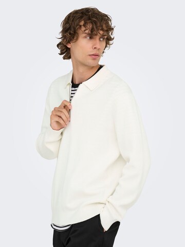 Only & Sons Trui 'ONSPhil' in Wit