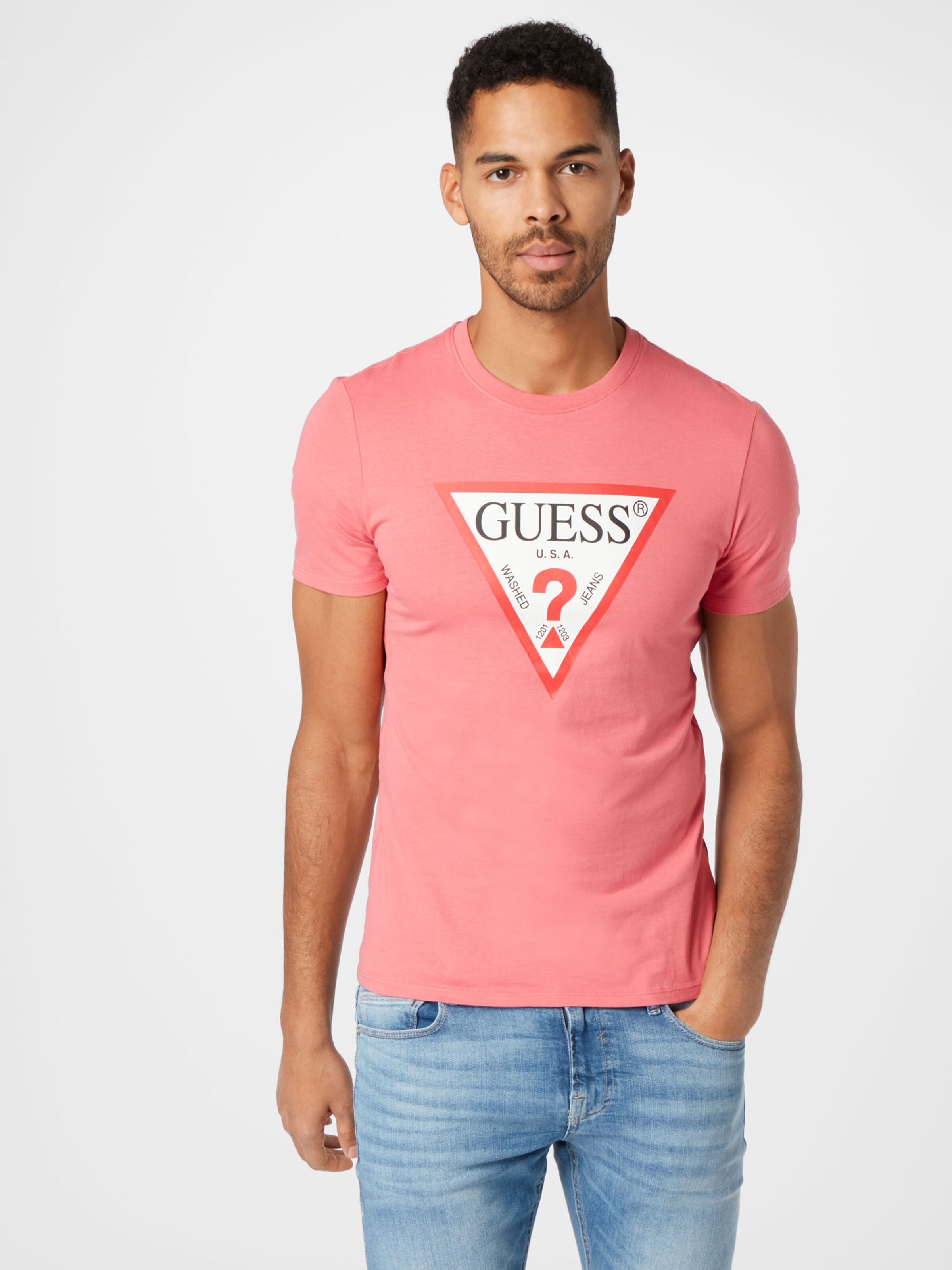guess washed jeans t shirt