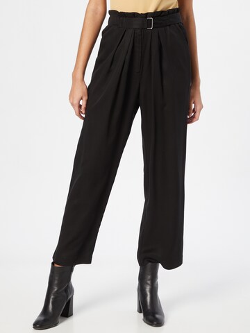 MINE TO FIVE Pleat-Front Pants in Black: front