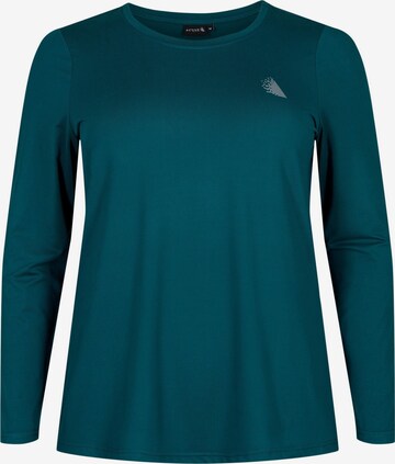 Active by Zizzi Performance Shirt in Green: front