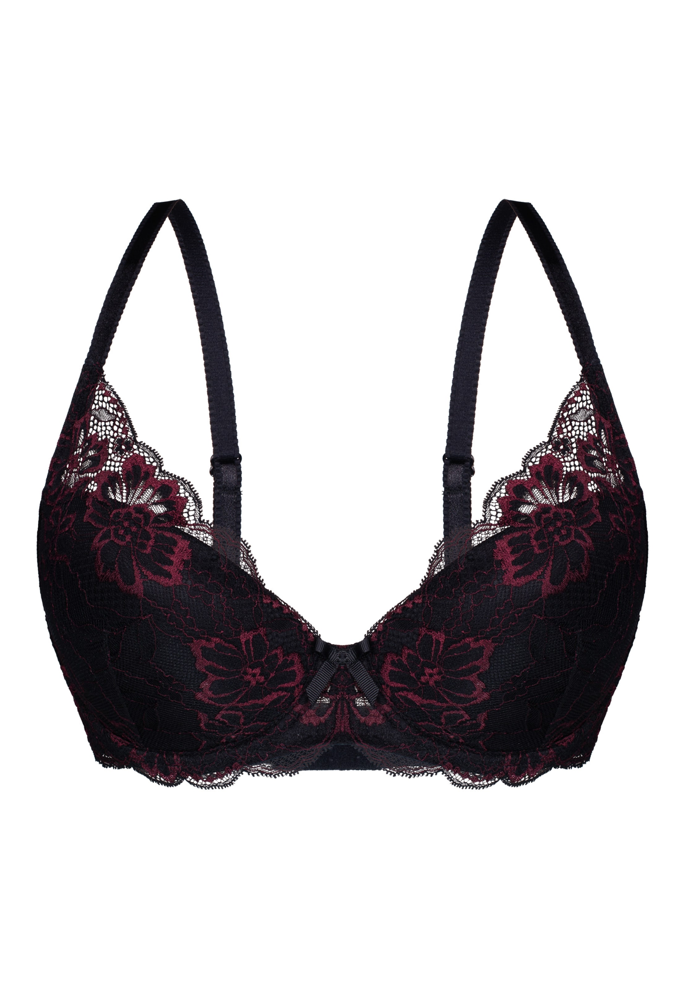 sassa T-shirt BH 'WINTER NIGHT' in Zwart: voorkant