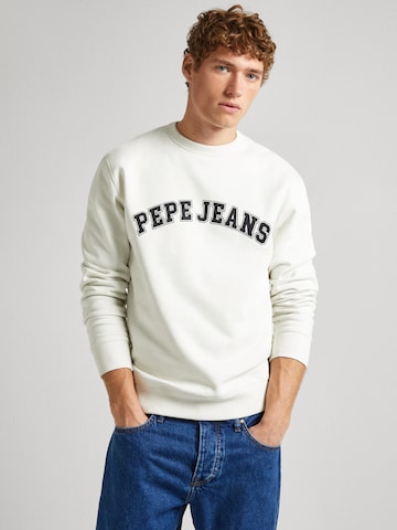 Pepe Jeans Sweatshirt 'Raven' in White: front
