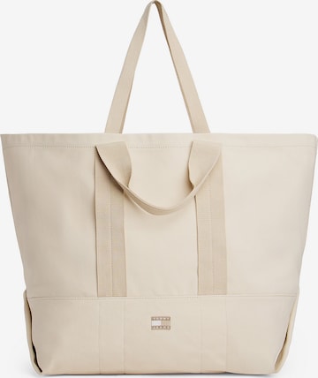 Cabas Tommy Jeans en beige : devant
