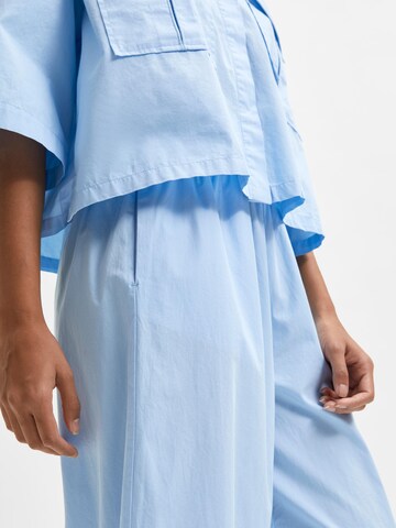 SELECTED FEMME - Pierna ancha Pantalón en azul