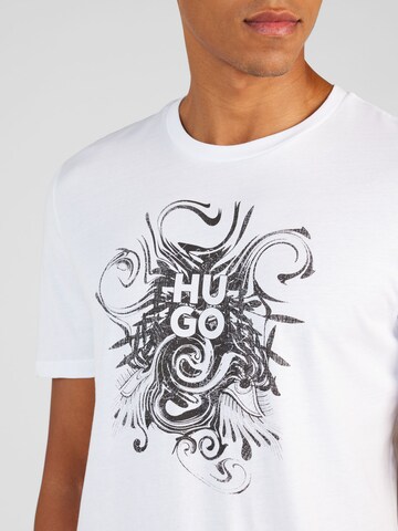 HUGO T-Shirt 'Dinkerton' in Weiß