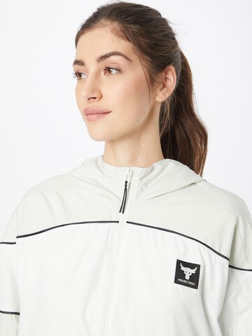 UNDER ARMOUR Athletic Jacket 'Pjt Rock' in White