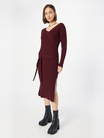 River Island - Vestido de malha em vermelho: frente