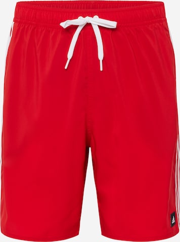 ADIDAS SPORTSWEAR Athletic Swim Trunks '3-Stripes Clx' in Red: front