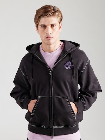 VANS Zip-Up Hoodie 'A GOOD PAIR' in Black: front