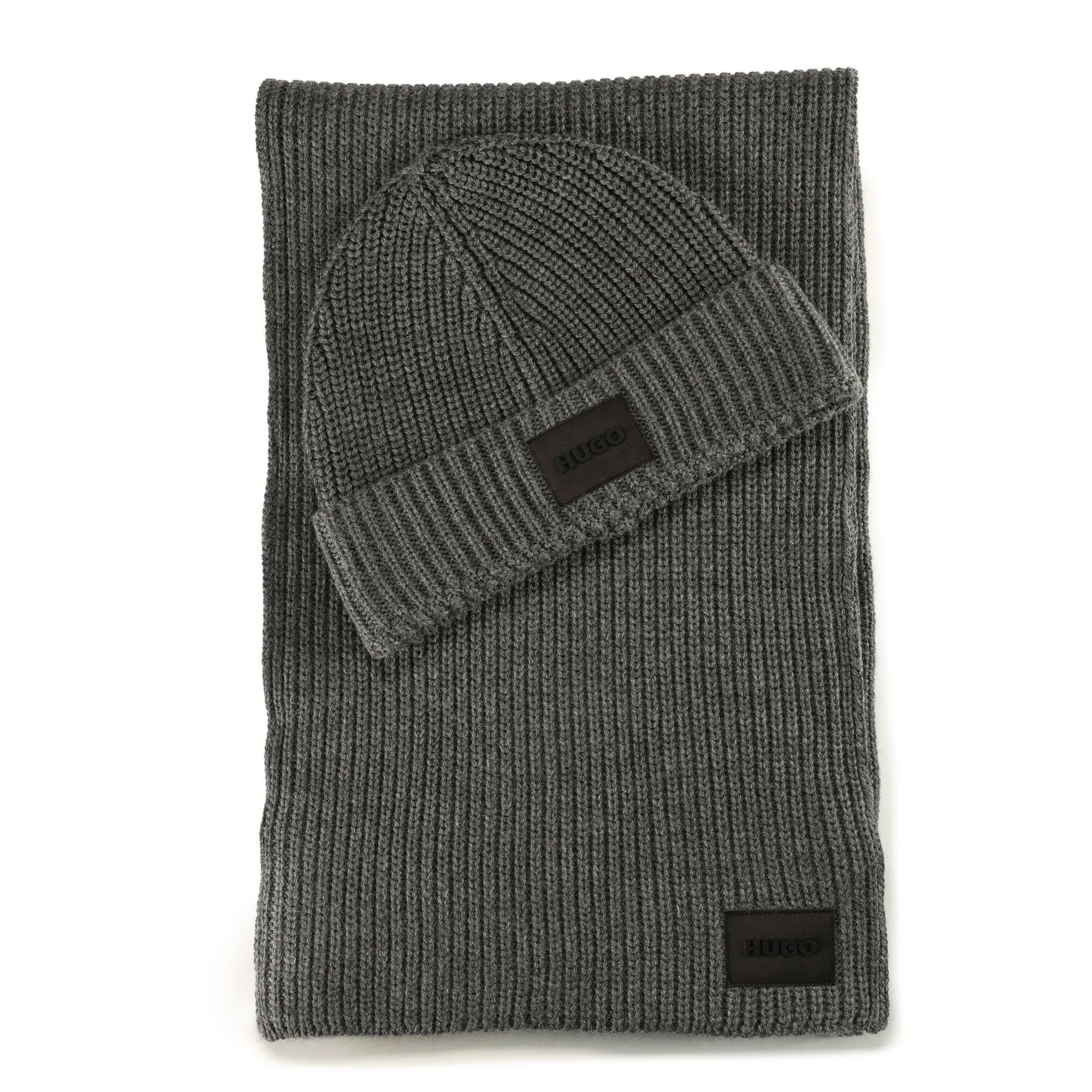 HUGO Muts in Zwart: voorkant