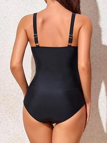 Shapetape Push-up Shaping swimsuit 'Corrigerende Badpak met Sierplooitjes' in Black