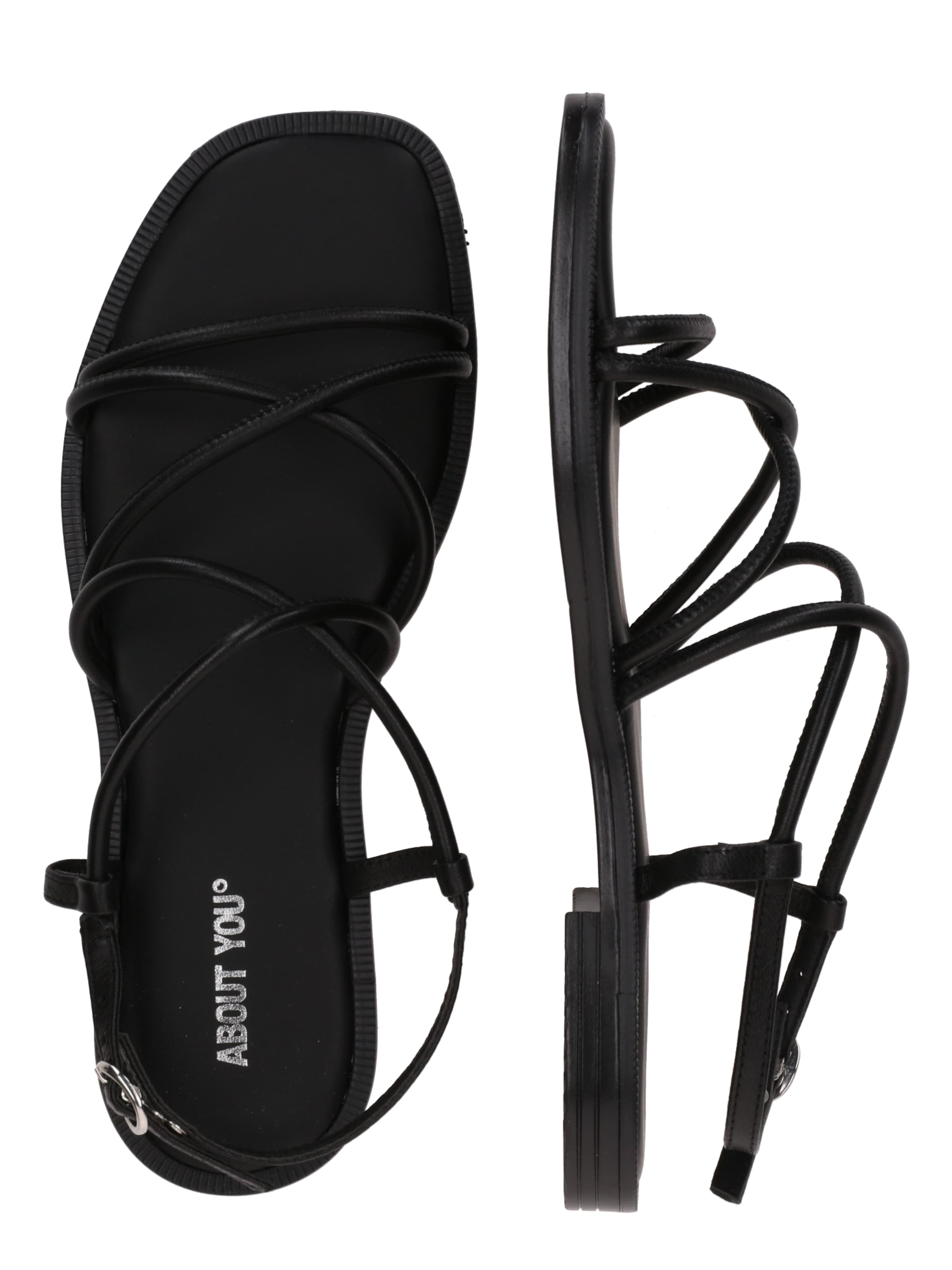 ABOUT YOU Босоножки с ремешком 'Malin' в Черный