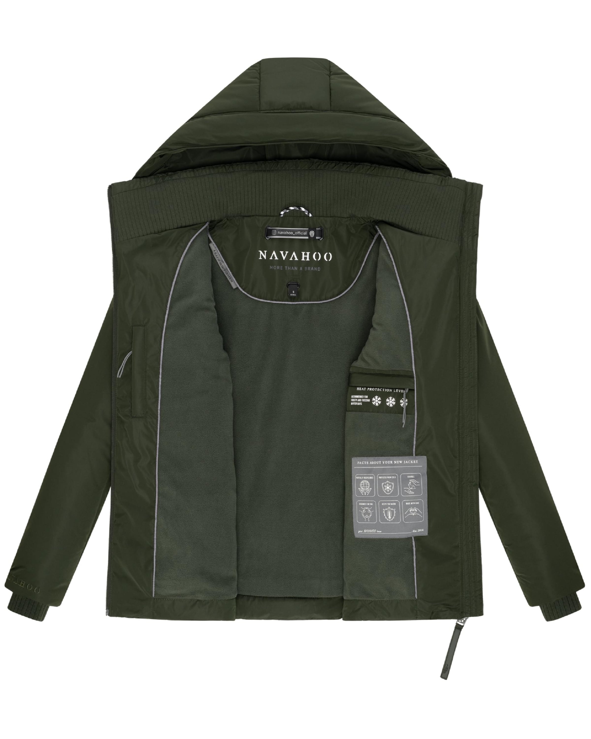 NAVAHOO Vinterjacka 'Flüsterfee' i grön