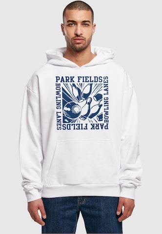 Merchcode Sweatshirt ' Park Fields - Bowling Lanes ' in White: front