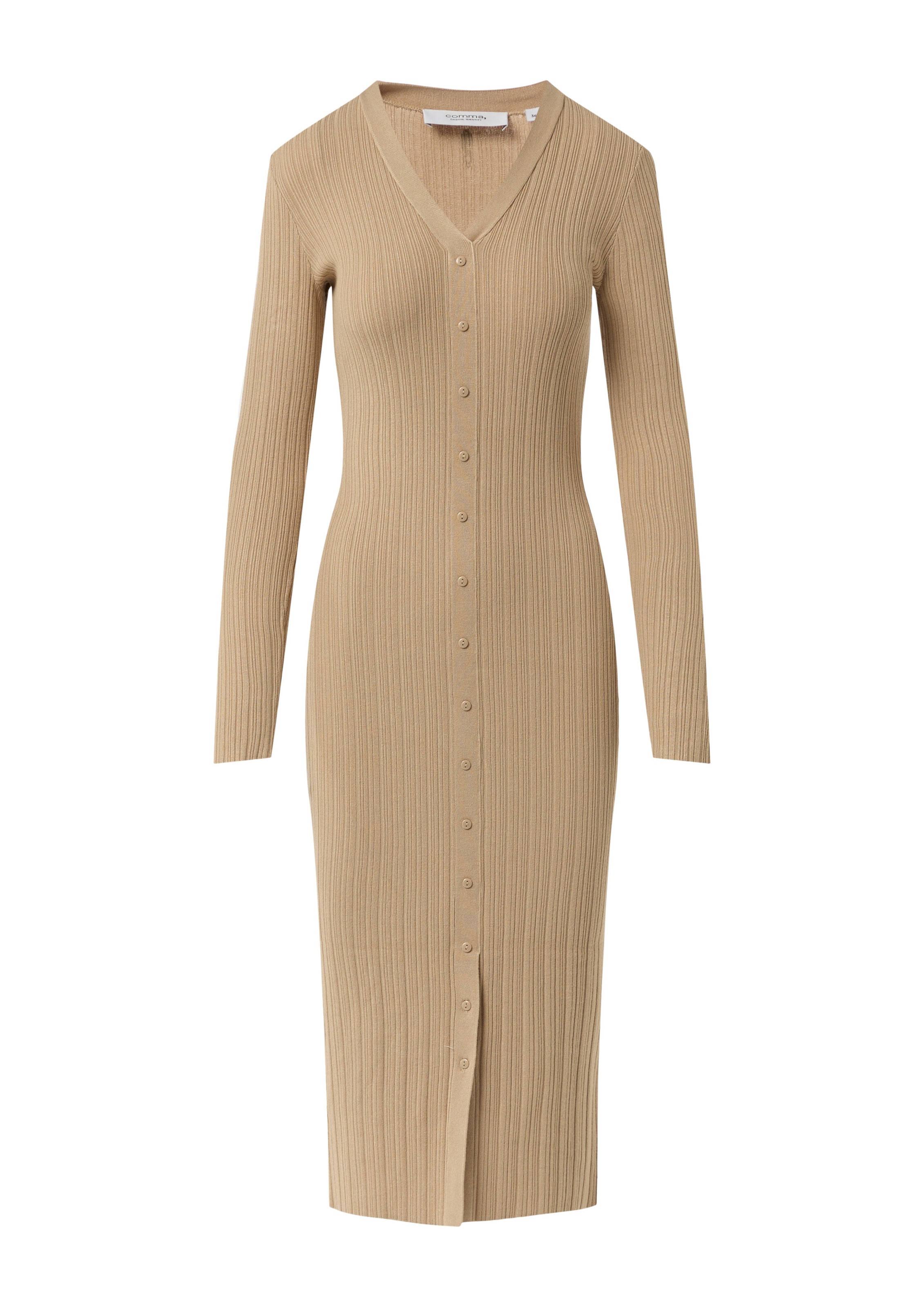 comma casual identity Strickkleid in Beige: Vorderseite