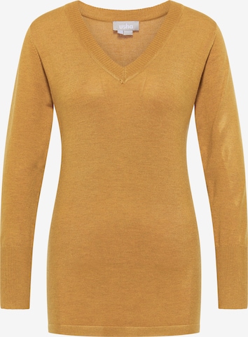 Pull-over Usha en jaune : devant