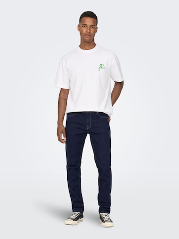 Coupe slim Jean 'Loom' Only & Sons en bleu