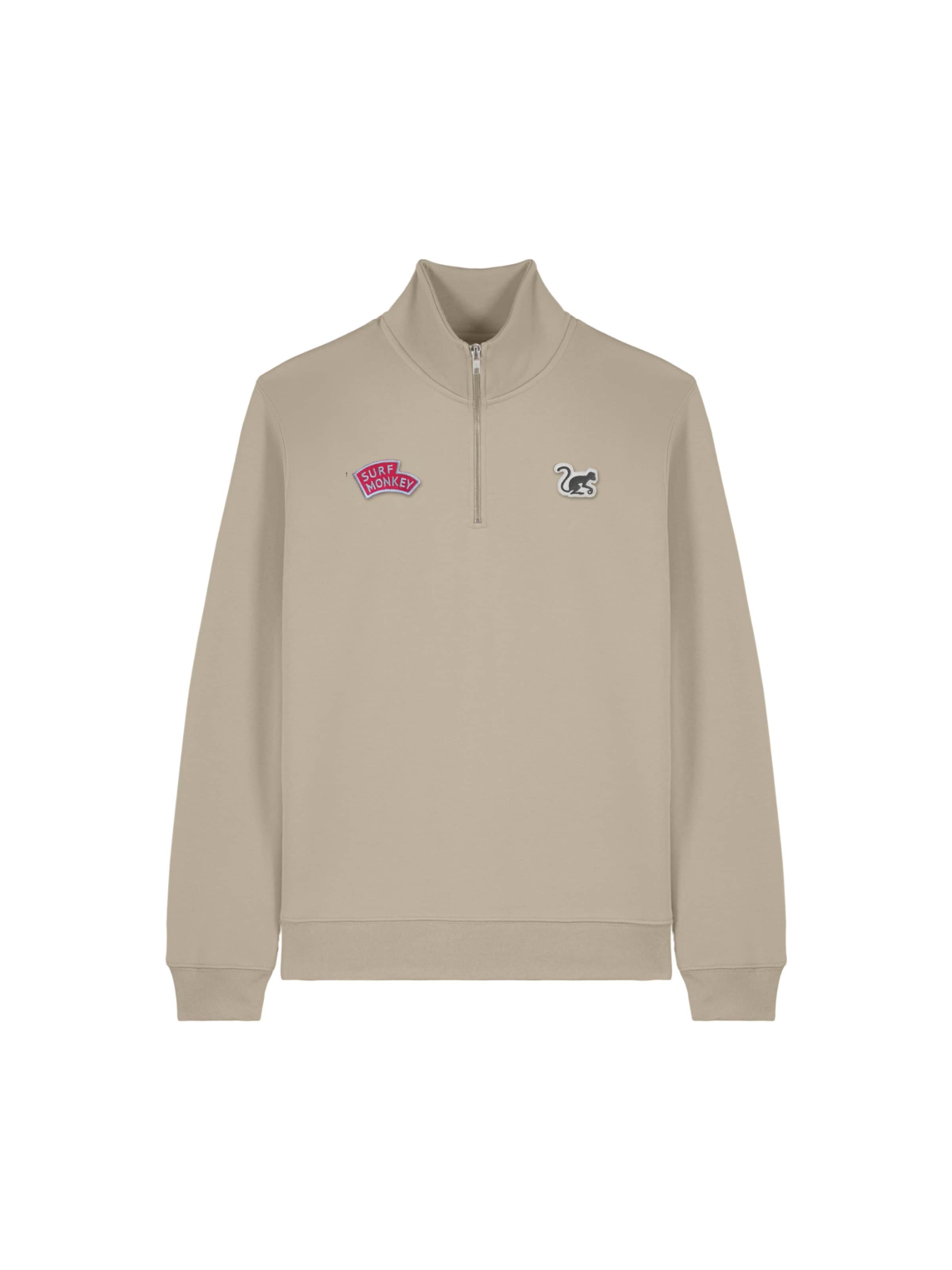 Surf Monkey - Sudadera en blanco: frente