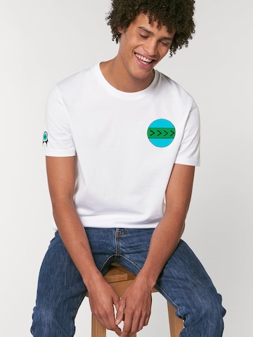 Maglietta 'CAPRA-EARTH' di AFROZAN in bianco