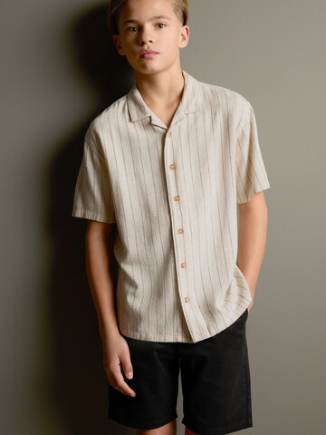 Next Regular fit Button Up Shirt in Beige