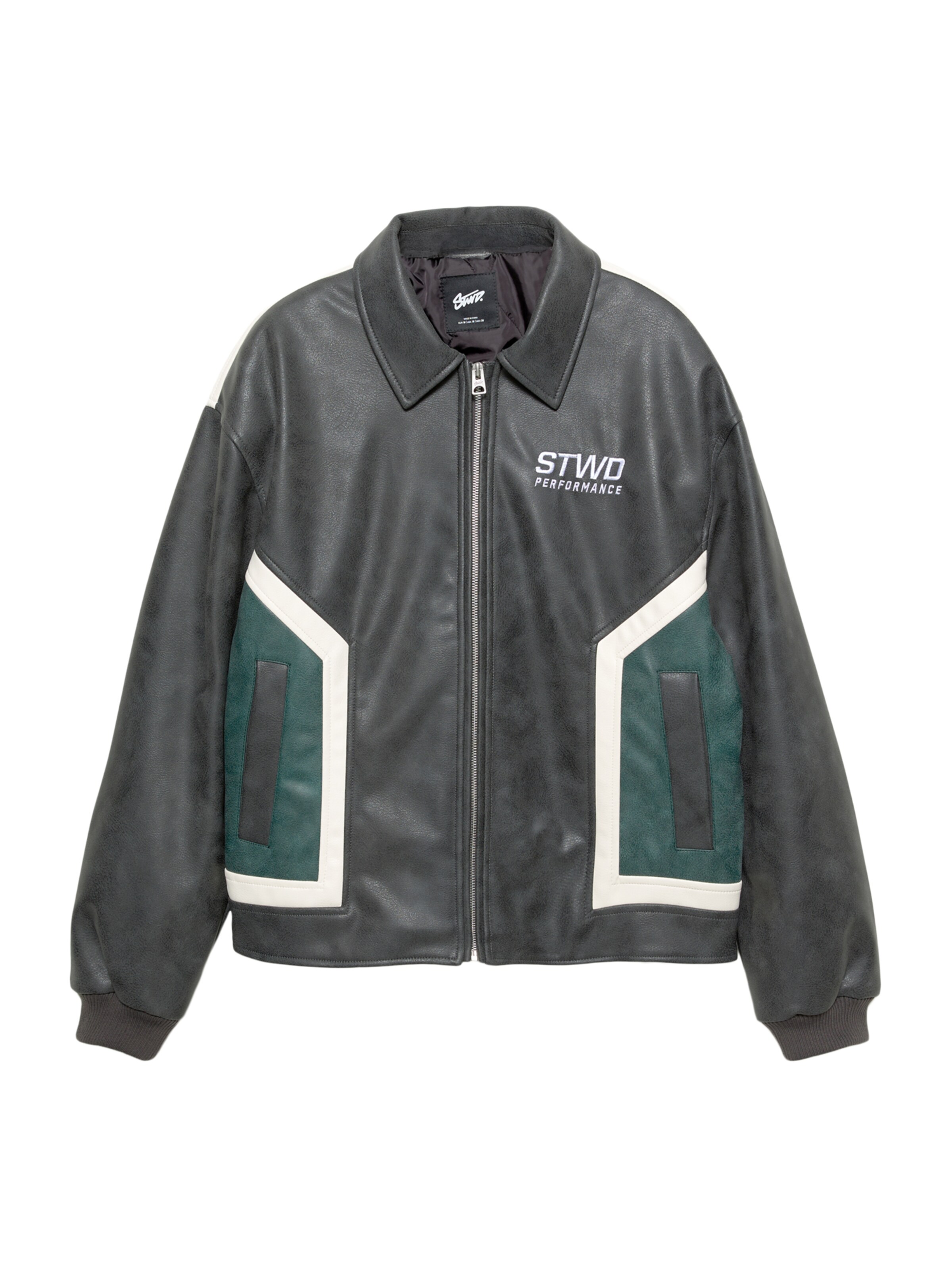 Veste mi-saison 'STWD' Pull&Bear en noir : devant