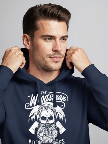 Neverless Sweatshirt 'Lumberjack' in Blue