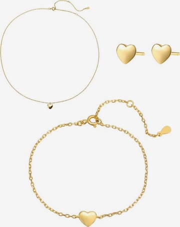 Hey Happiness - Conjunto de joyería 'Pure Love' en oro: frente