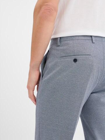 BENVENUTO Slim fit Trousers with creases 'Messina' in Blue