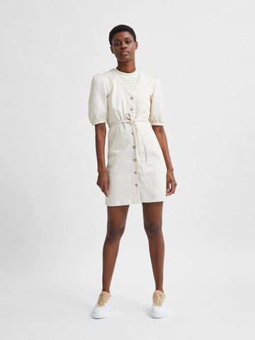 SELECTED FEMME Shirt dress 'Sophia' in Beige