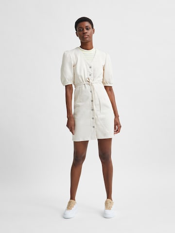 SELECTED FEMME Shirt Dress 'Sophia' in Beige