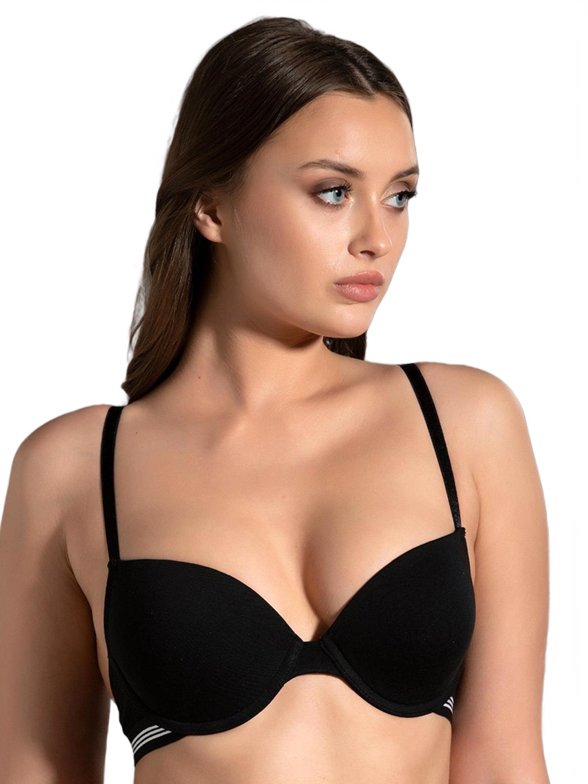 Push-up Soutien-gorge C&City en noir : devant